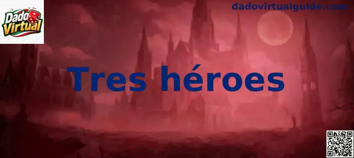Tres héroes en una escena táctica de estrategia móvil