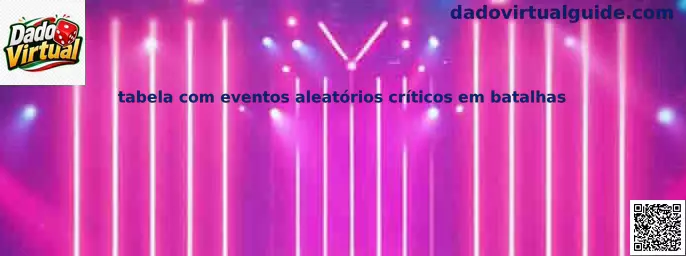 Tabla de eventos aleatorios críticos en batallas