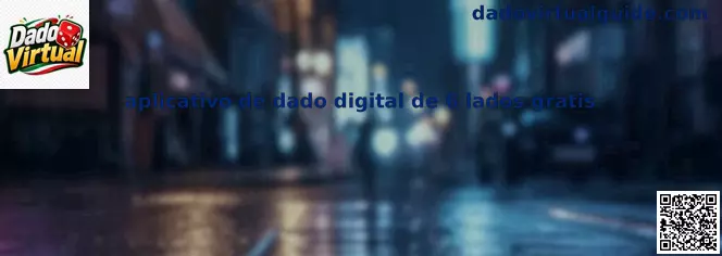 Aplicativo de dado digital de 6 lados grátis