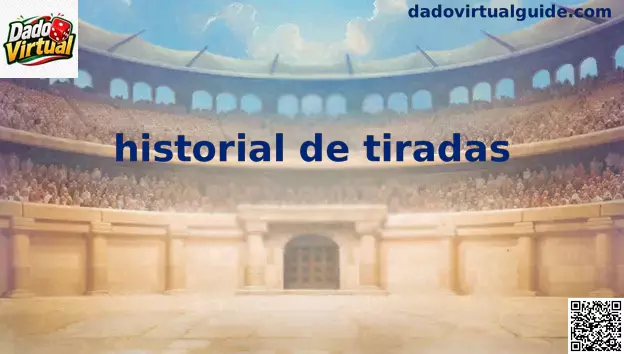 Pantalla ilustrativa del historial de tiradas en una plataforma de dado virtual para México